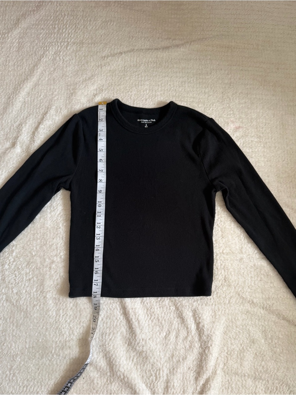 Abercrombie & Fitch Women's Long Sleeve Ribbed Crew - Plum & Black Bundle - Picture 4 of 4
